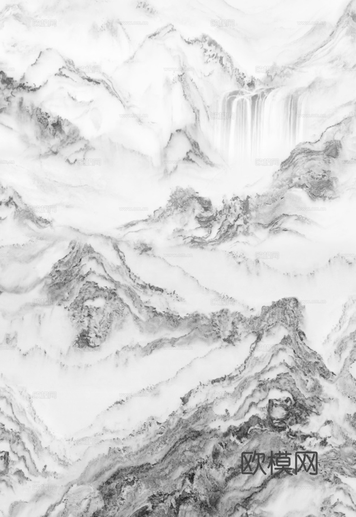 现代浅色山水大理石 山水纹理石材