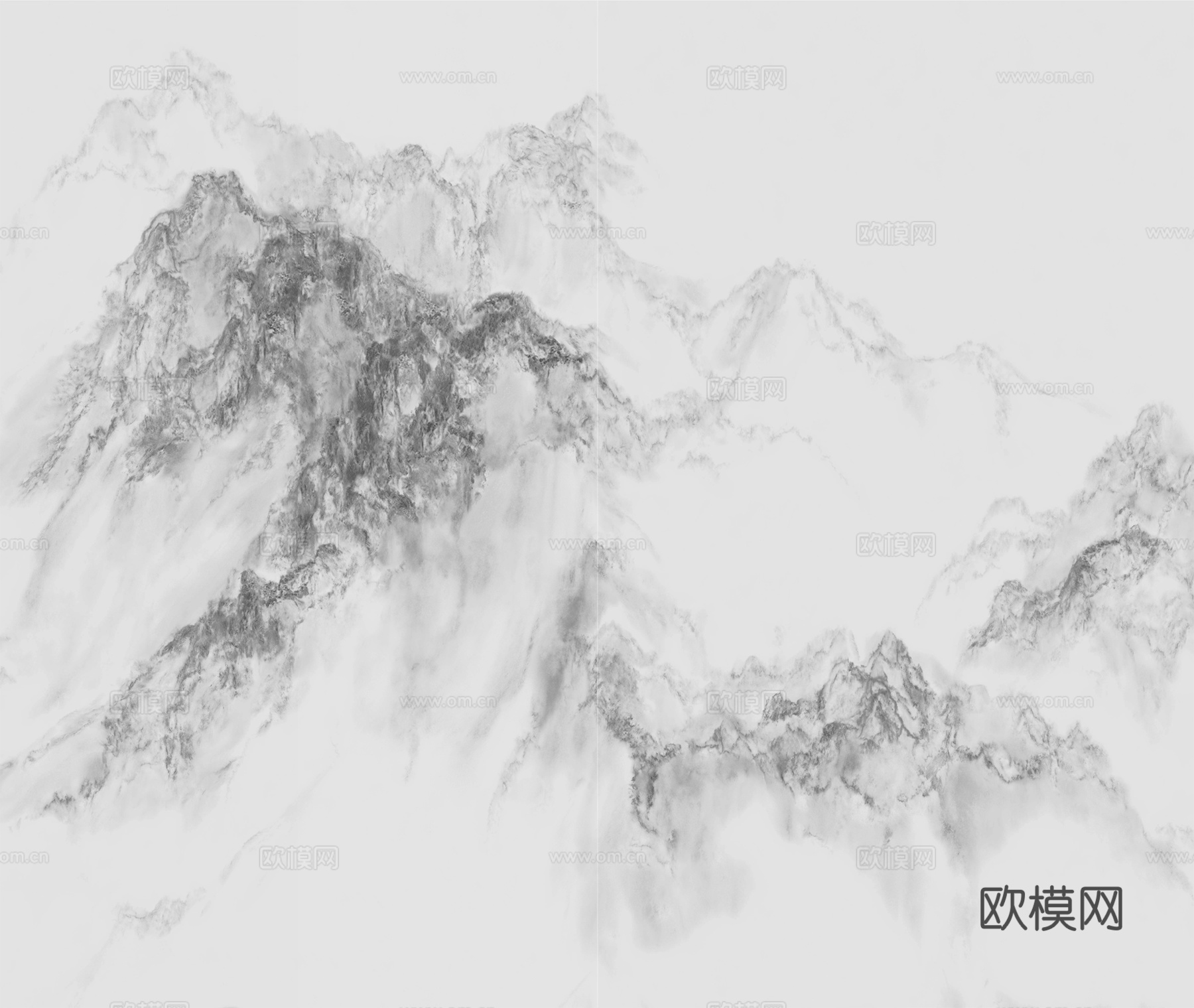 新中式中式岩板大理石 山水纹理大理石