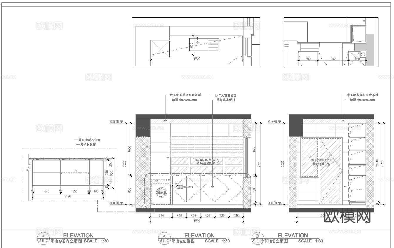极简大平层 样板间 最新全套施工图合集cad施工图