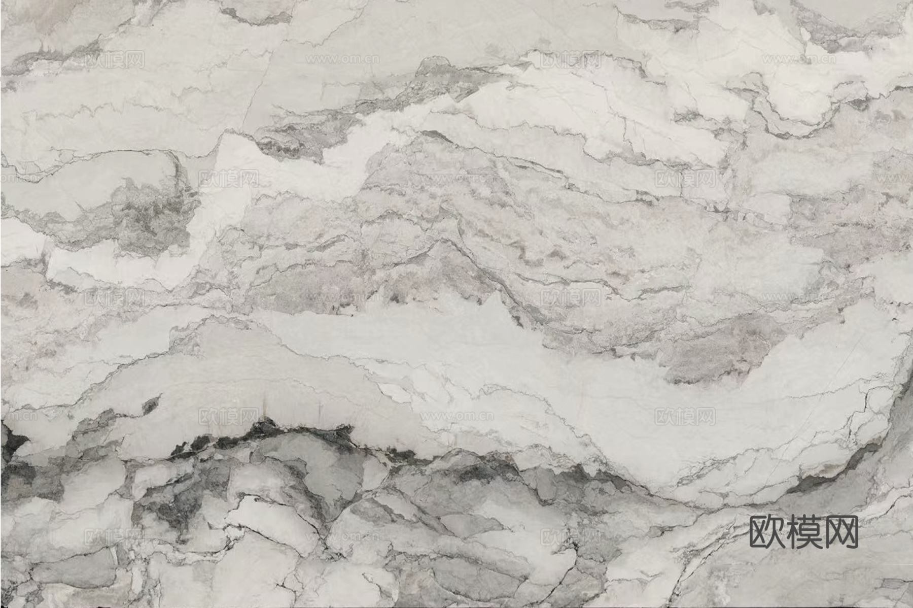 烟雨江南山水纹理大理石岩板