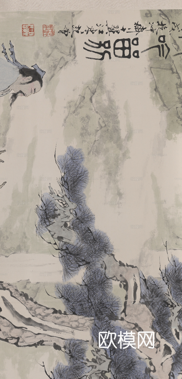 范增水墨画，现代水墨画22