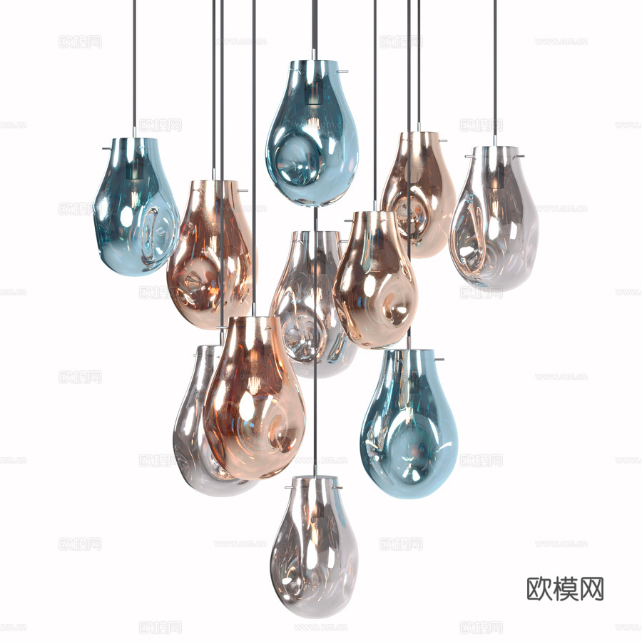 水晶吊灯组合 Soap BOMMA3d模型下载（渲染图3）