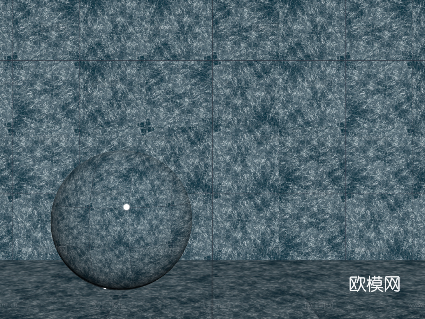 现代蓝色瓷砖 厨房瓷砖 洗手间瓷砖 地砖 墙砖su模型