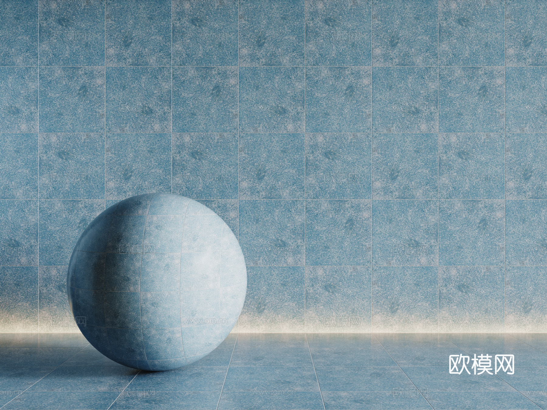 现代蓝色瓷砖 厨房瓷砖 洗手间瓷砖 地砖 墙砖su模型