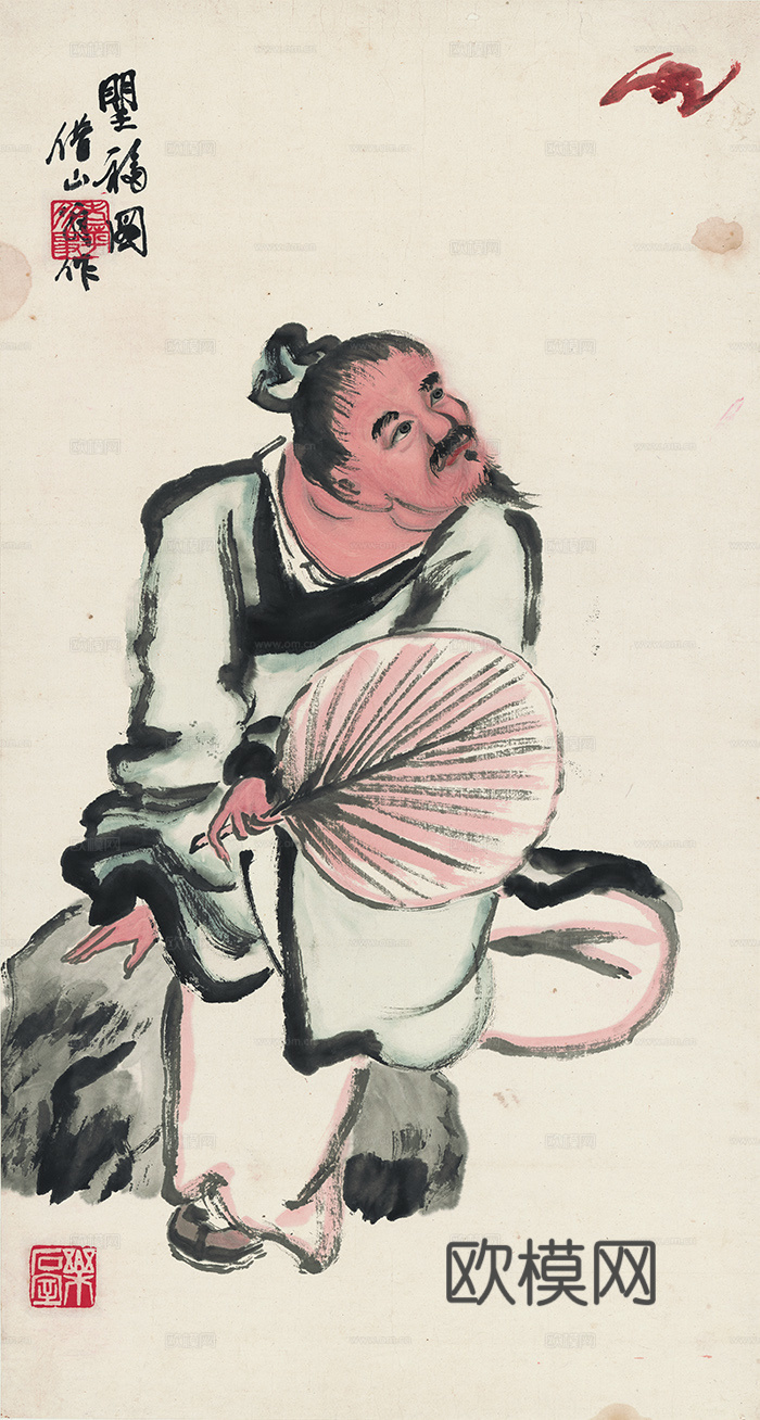 齐白石写意水墨画，近现代水墨画-望福图1 40x74