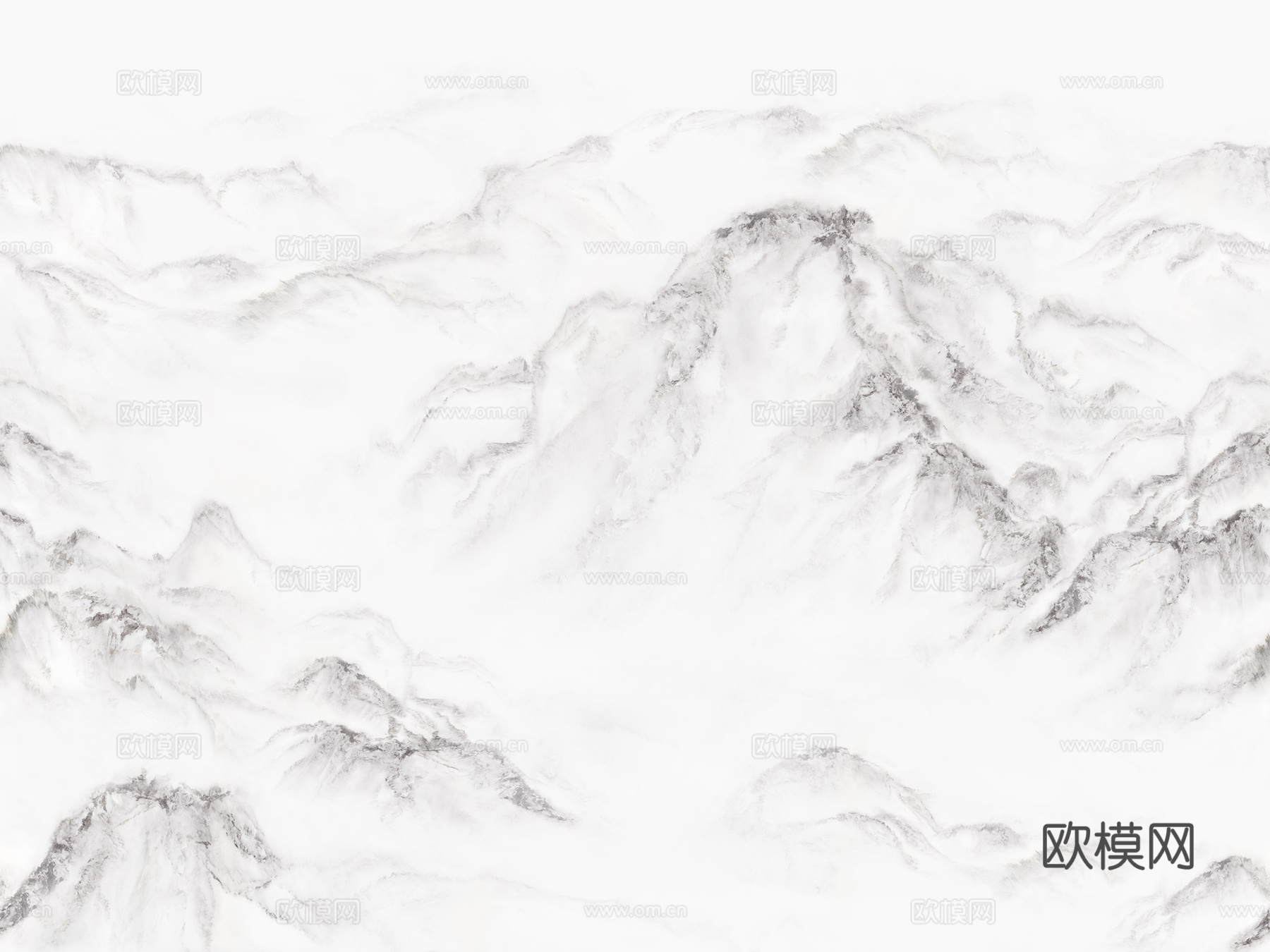 现代新中式山水大理石 白色山水纹理大理石