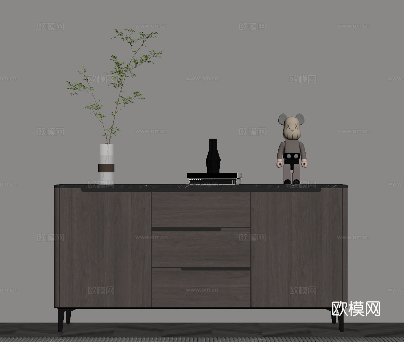 现代意式玄关柜su模型