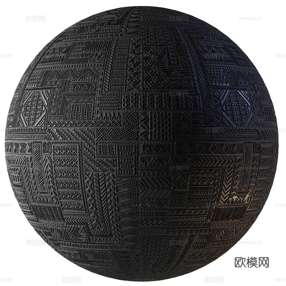 新中式侘寂墙面装饰材料3d模型下载（渲染图3）