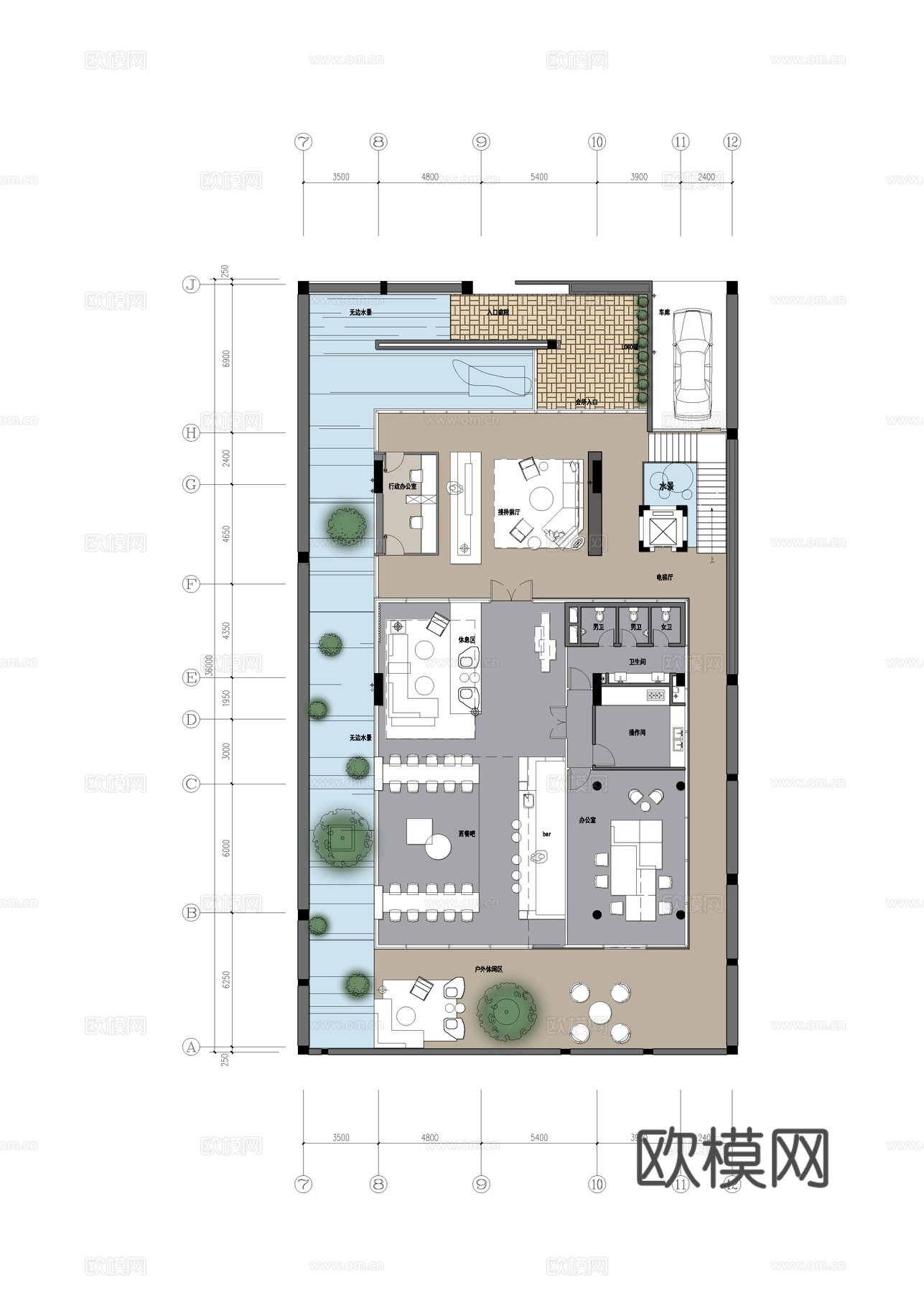 办公会所 最新全套施工图合集cad施工图
