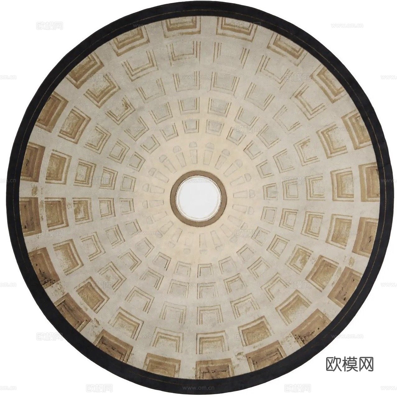 中式圆形地毯贴图
