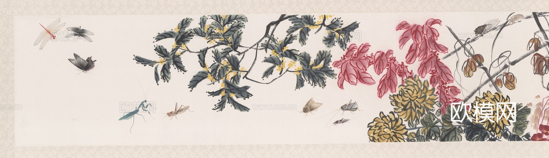 齐白石写意水墨画，近现代水墨画 TY1202001-01-0下载