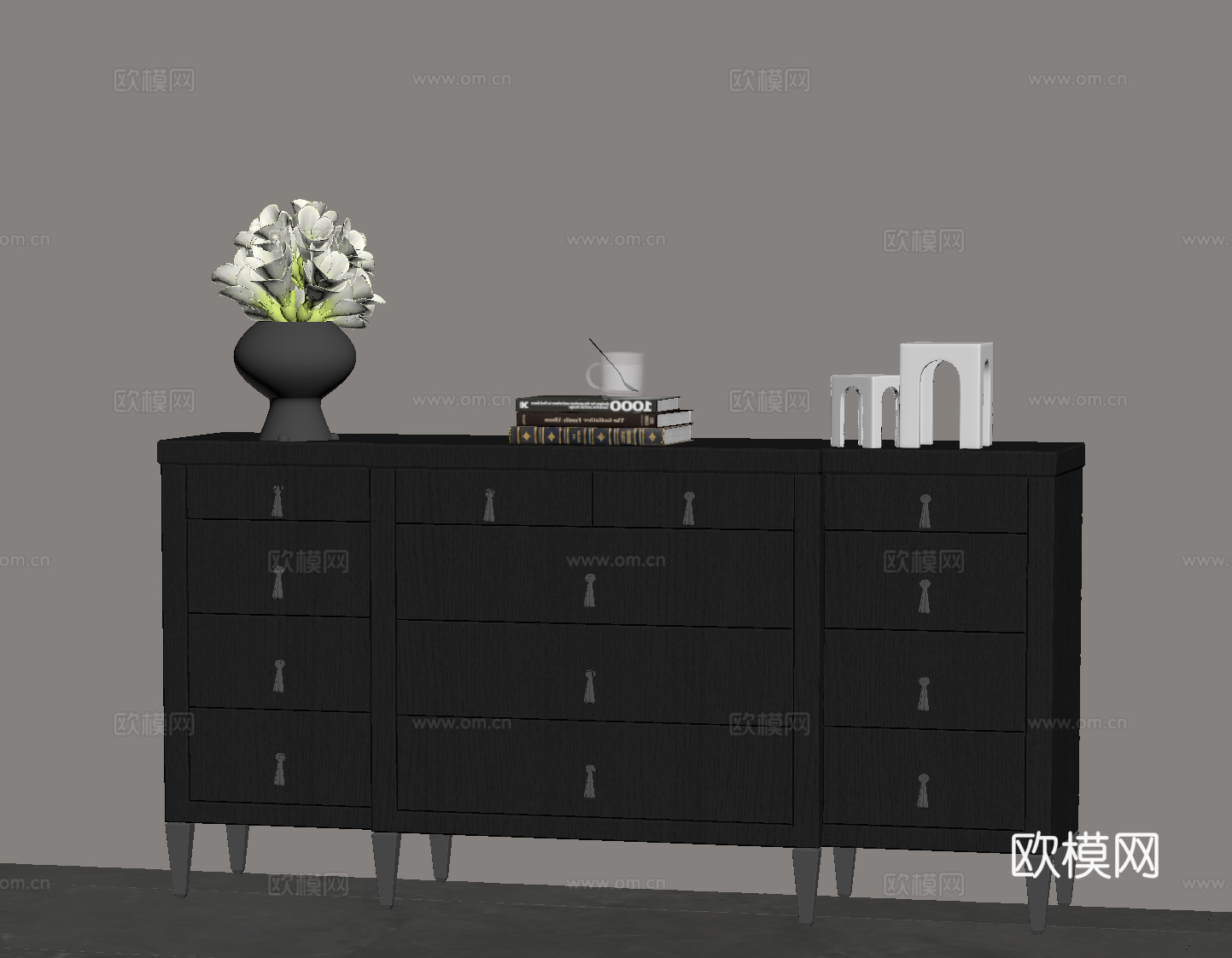 现代意式玄关柜 边柜su模型