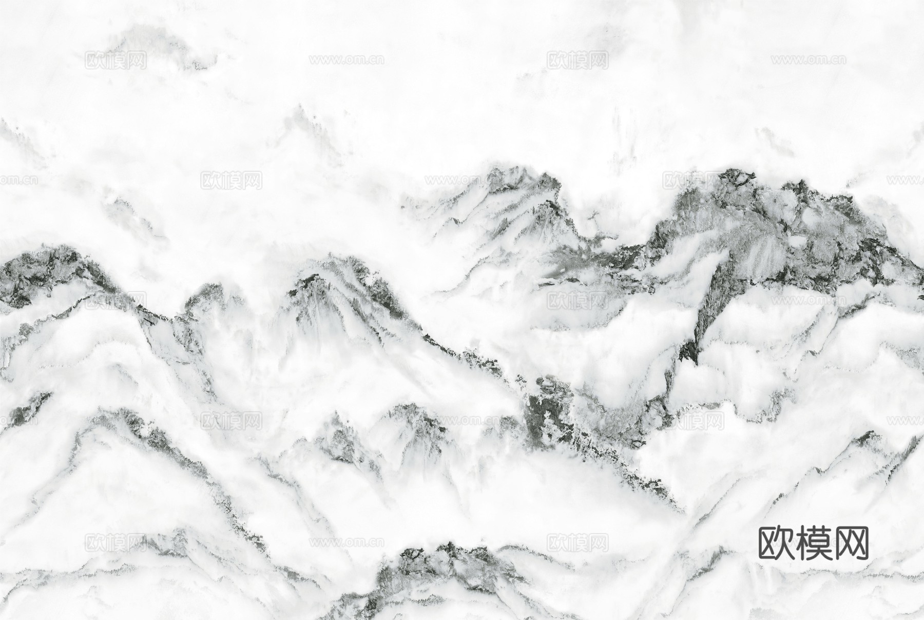 现代新中式大理石 浅色山水大理石岩板