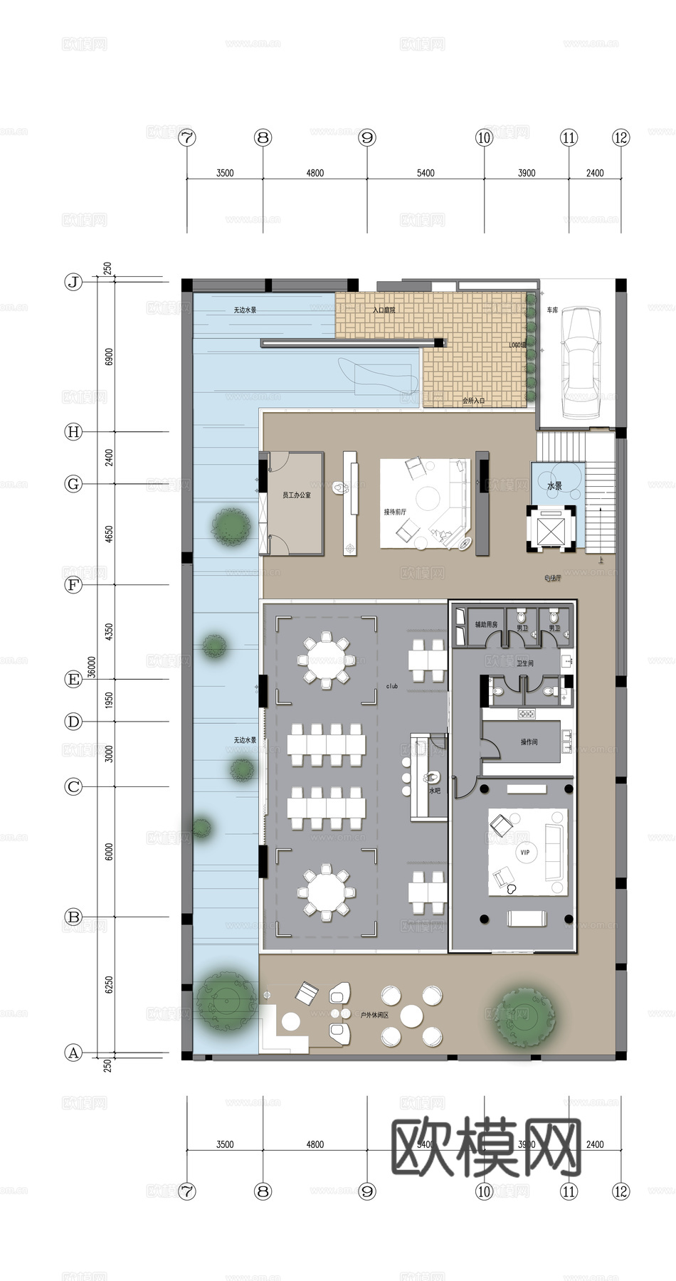 办公会所 最新全套施工图合集cad施工图