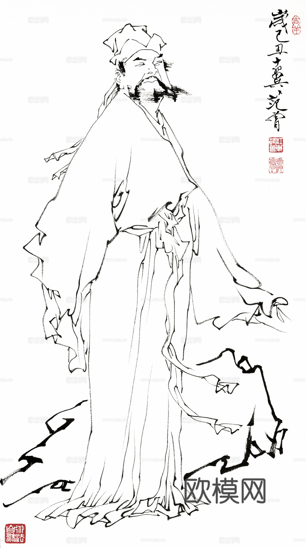 范增水墨画，现代水墨画7