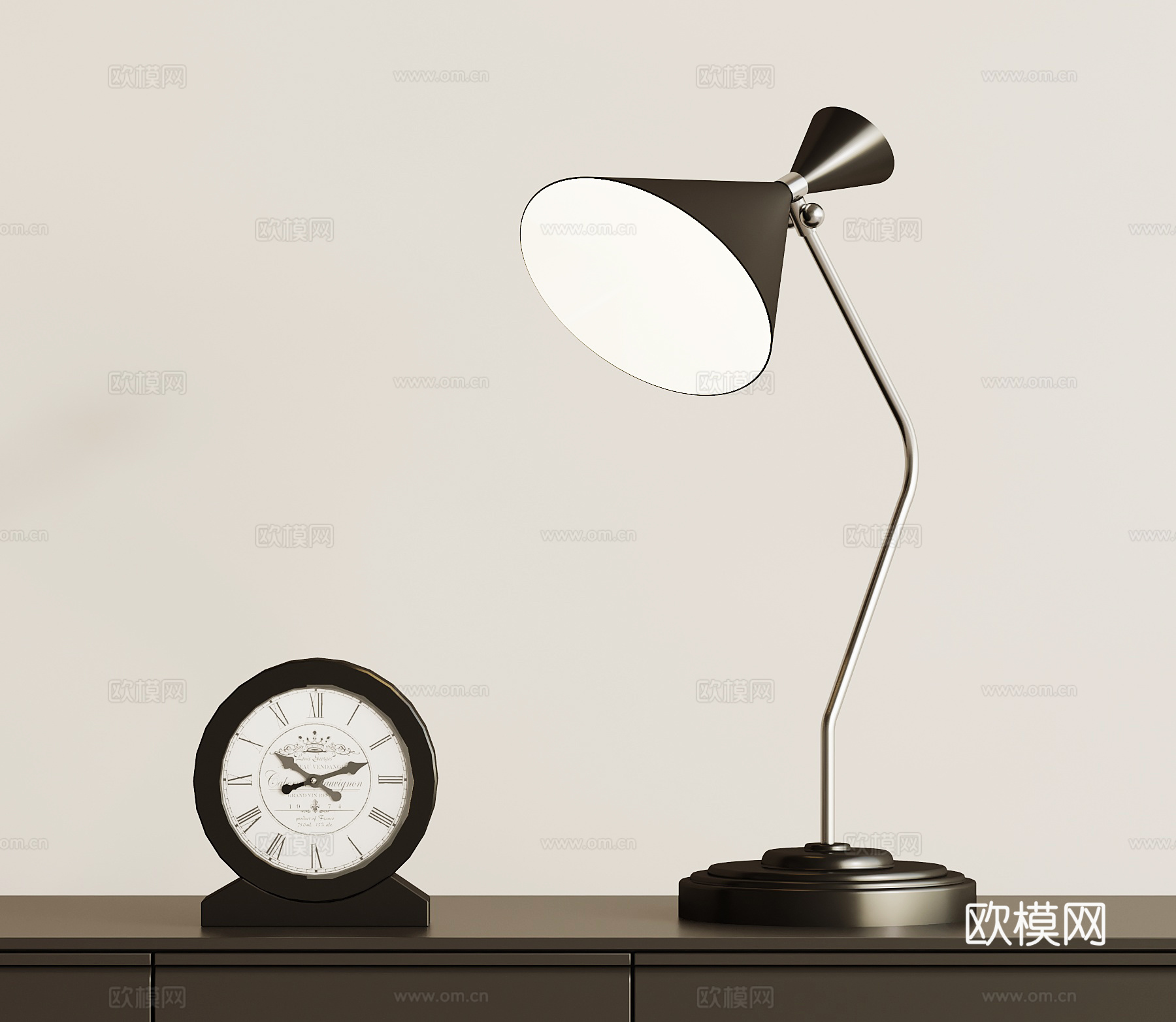 现代轻奢台灯su模型