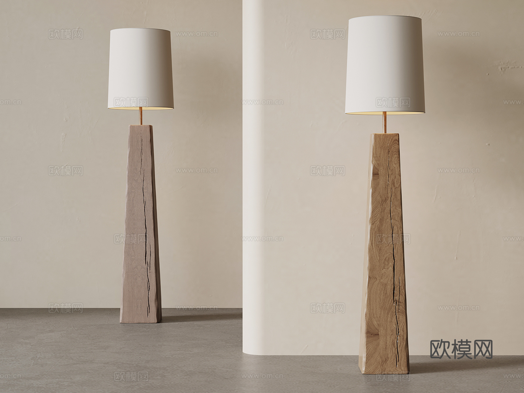 现代中古风落地灯su模型