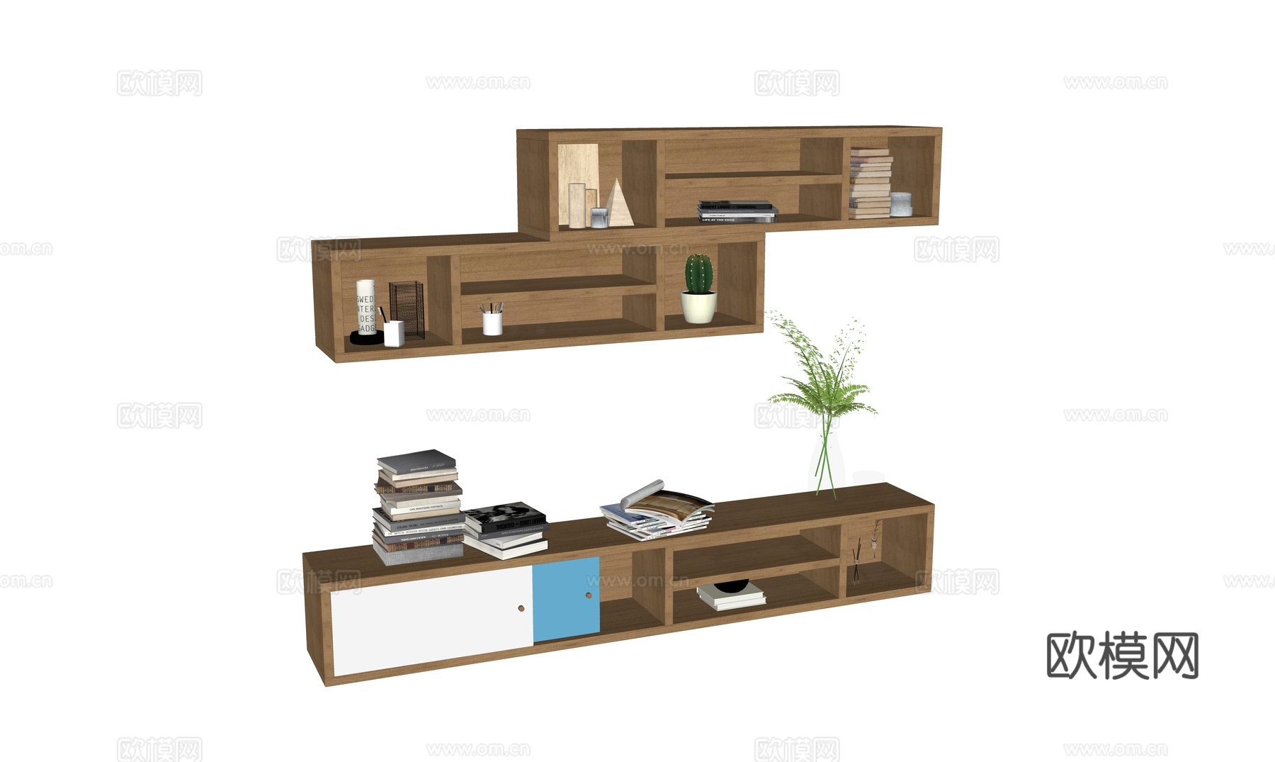 高端轻奢壁柜su模型