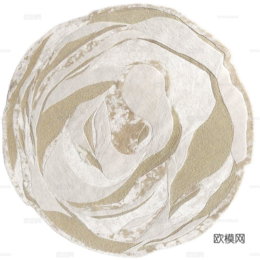 中式圆形地毯贴图