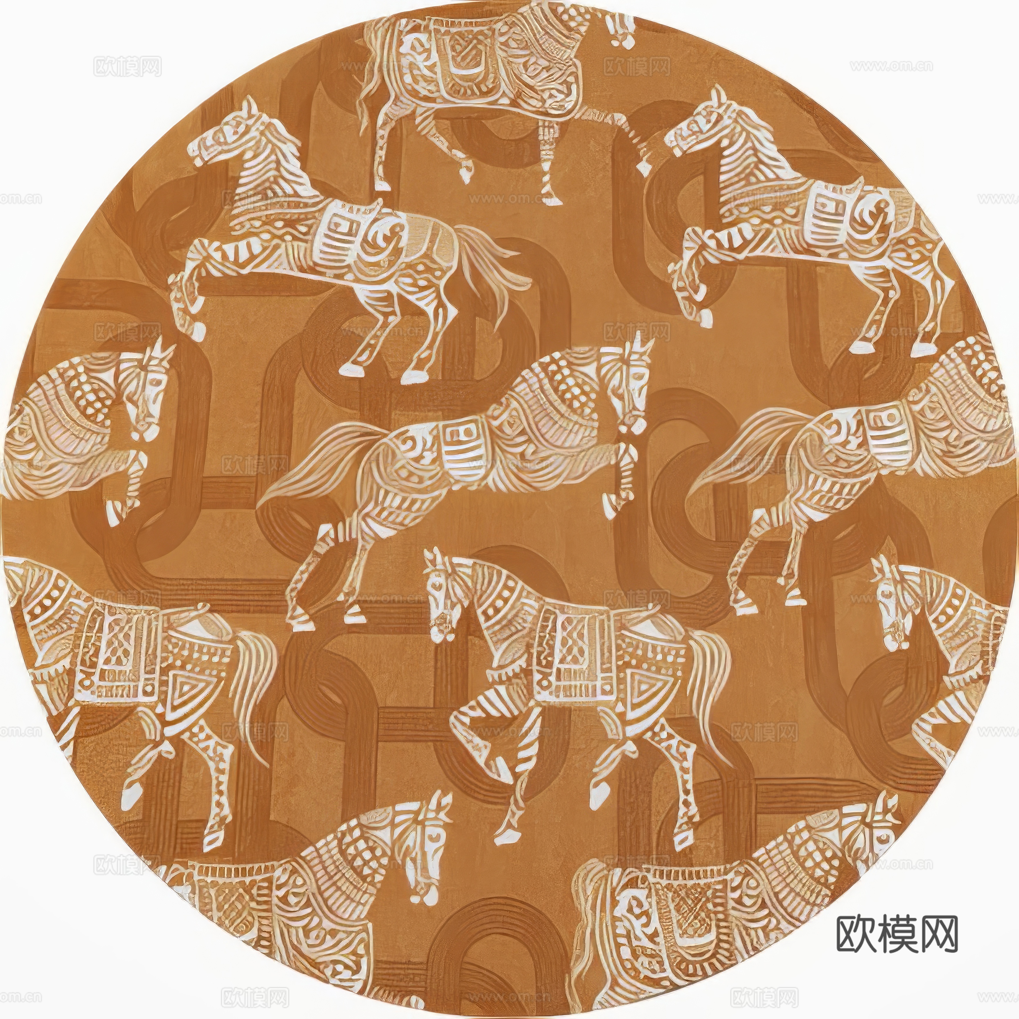 意式圆形地毯贴图