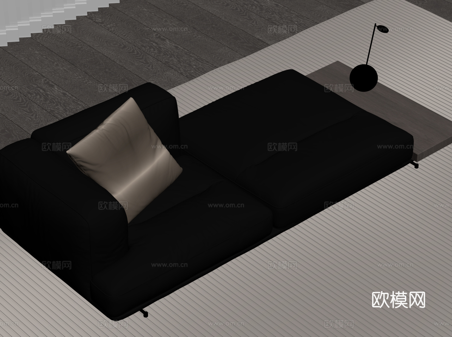 现代意式沙发凳su模型