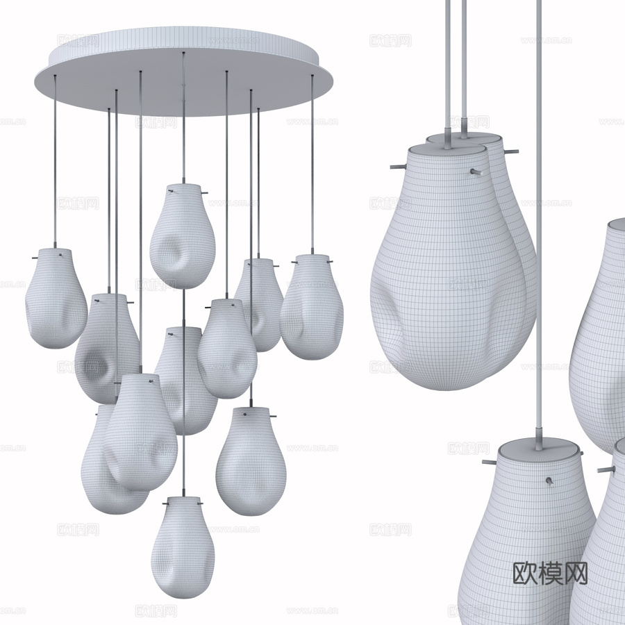水晶吊灯组合 Soap BOMMA3d模型下载（渲染图5）