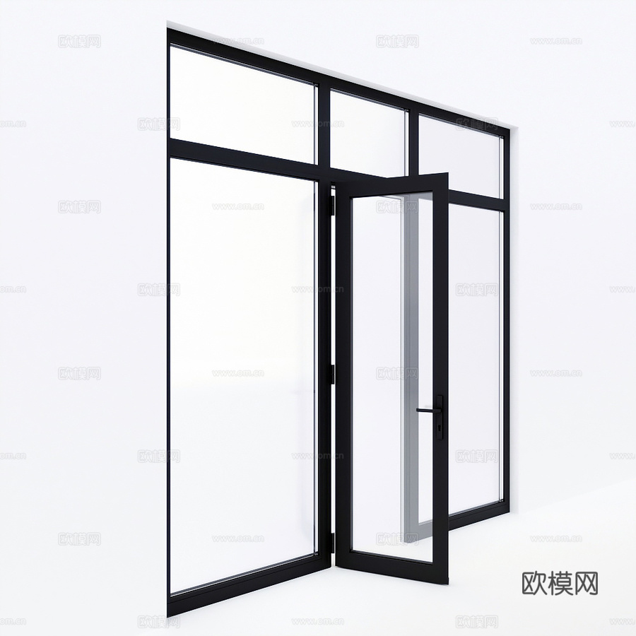 阳台门Alumil3d模型下载（渲染图1）