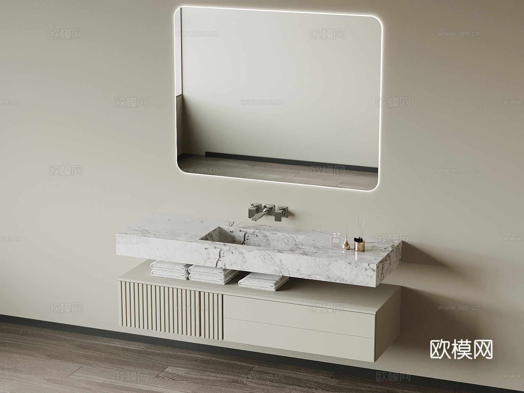 现代浴室柜su模型