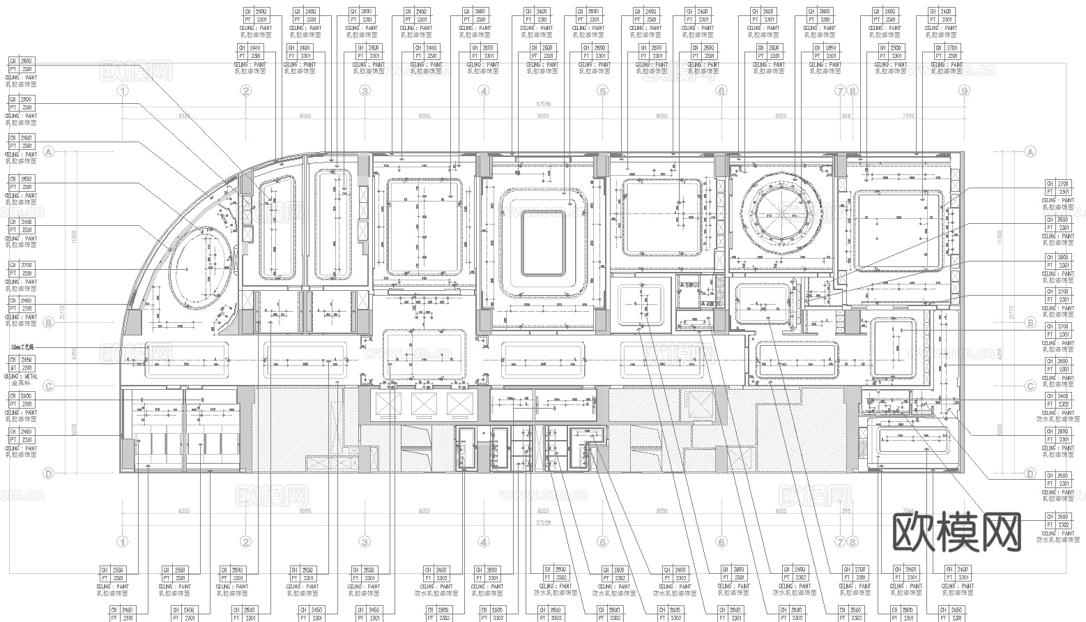 1000平办公室 最新全套施工图合集cad施工图