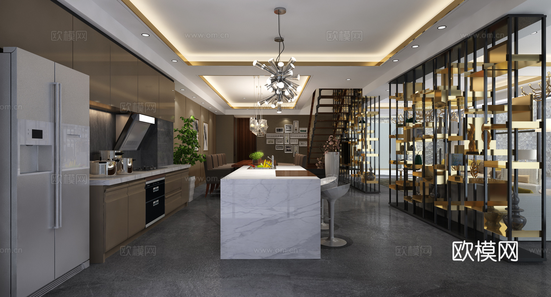 高端别墅 最新全套施工图 效果图合集cad施工图