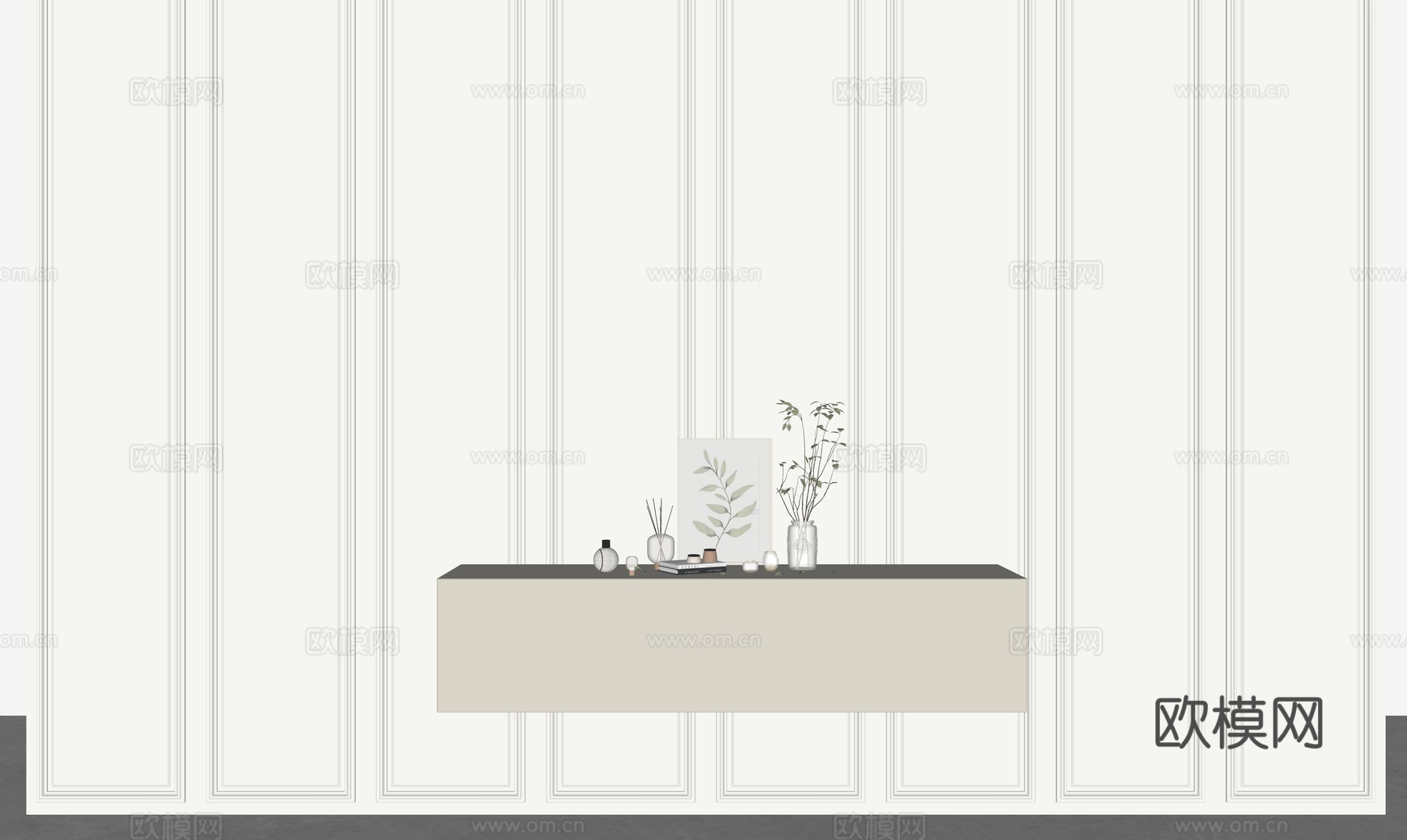 现代装饰摆件su模型