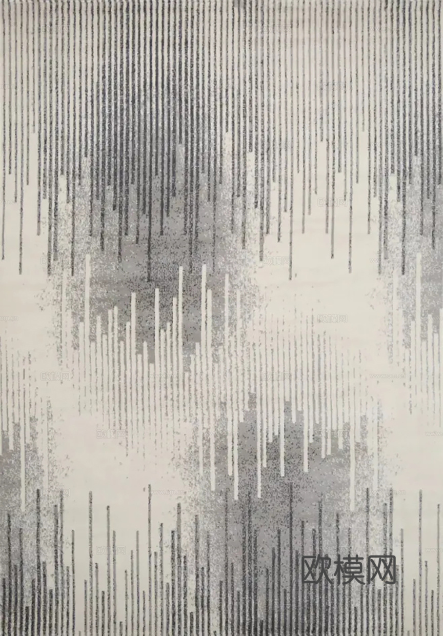 无缝深灰色针织肌理几何条纹地毯