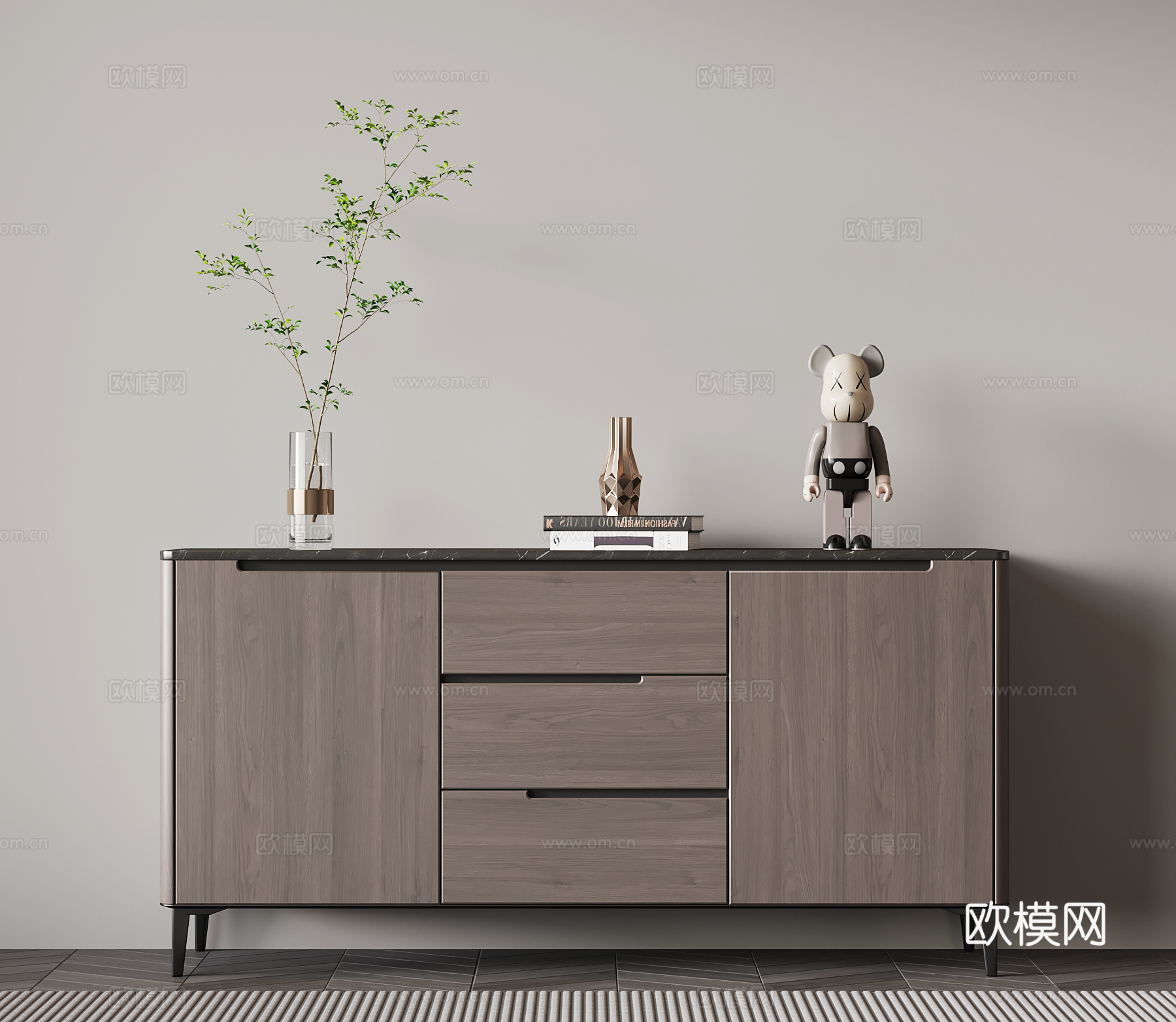 现代意式玄关柜su模型