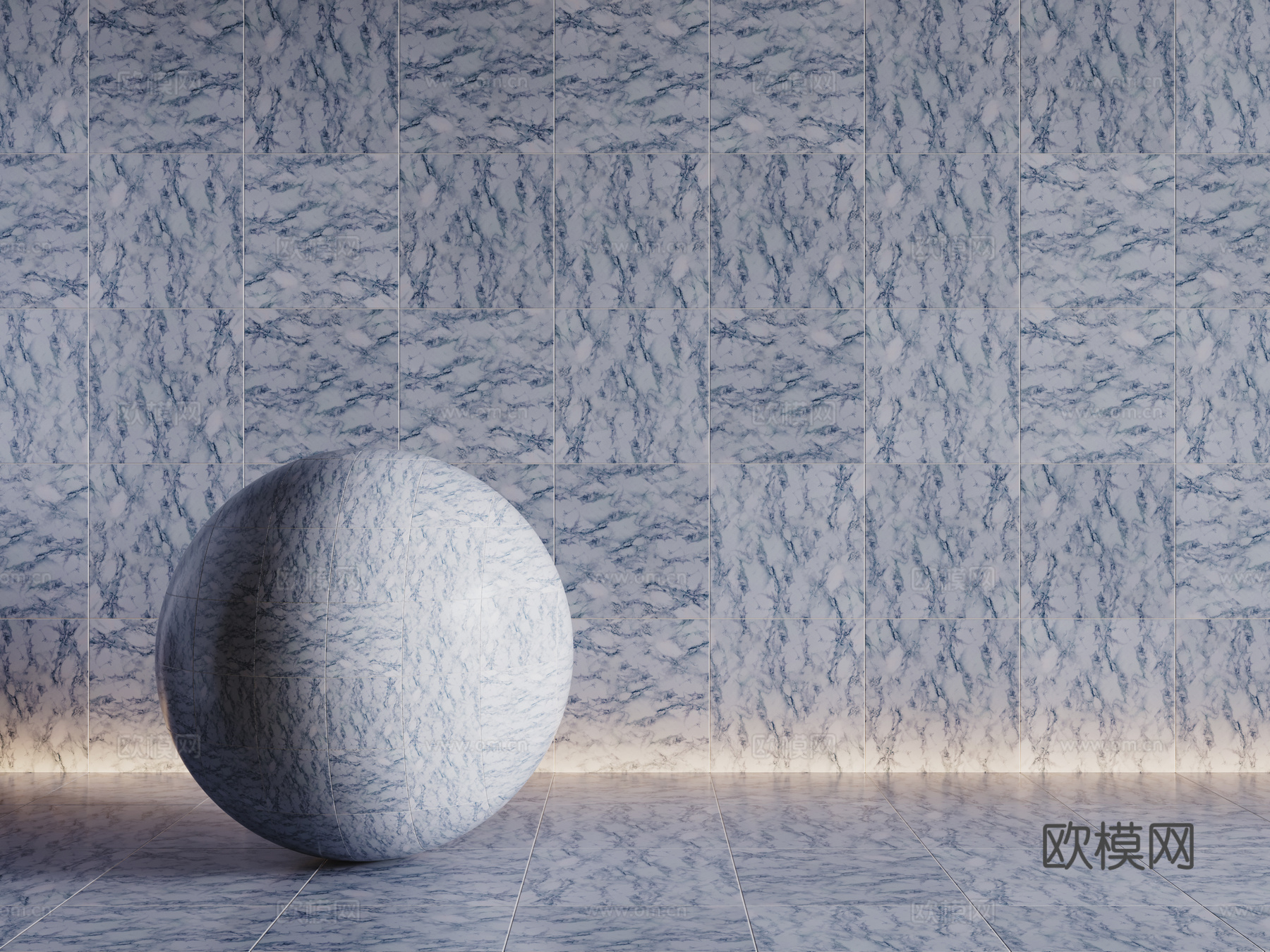 现代蓝色瓷砖 厨房瓷砖 洗手间瓷砖 地砖 墙砖su模型