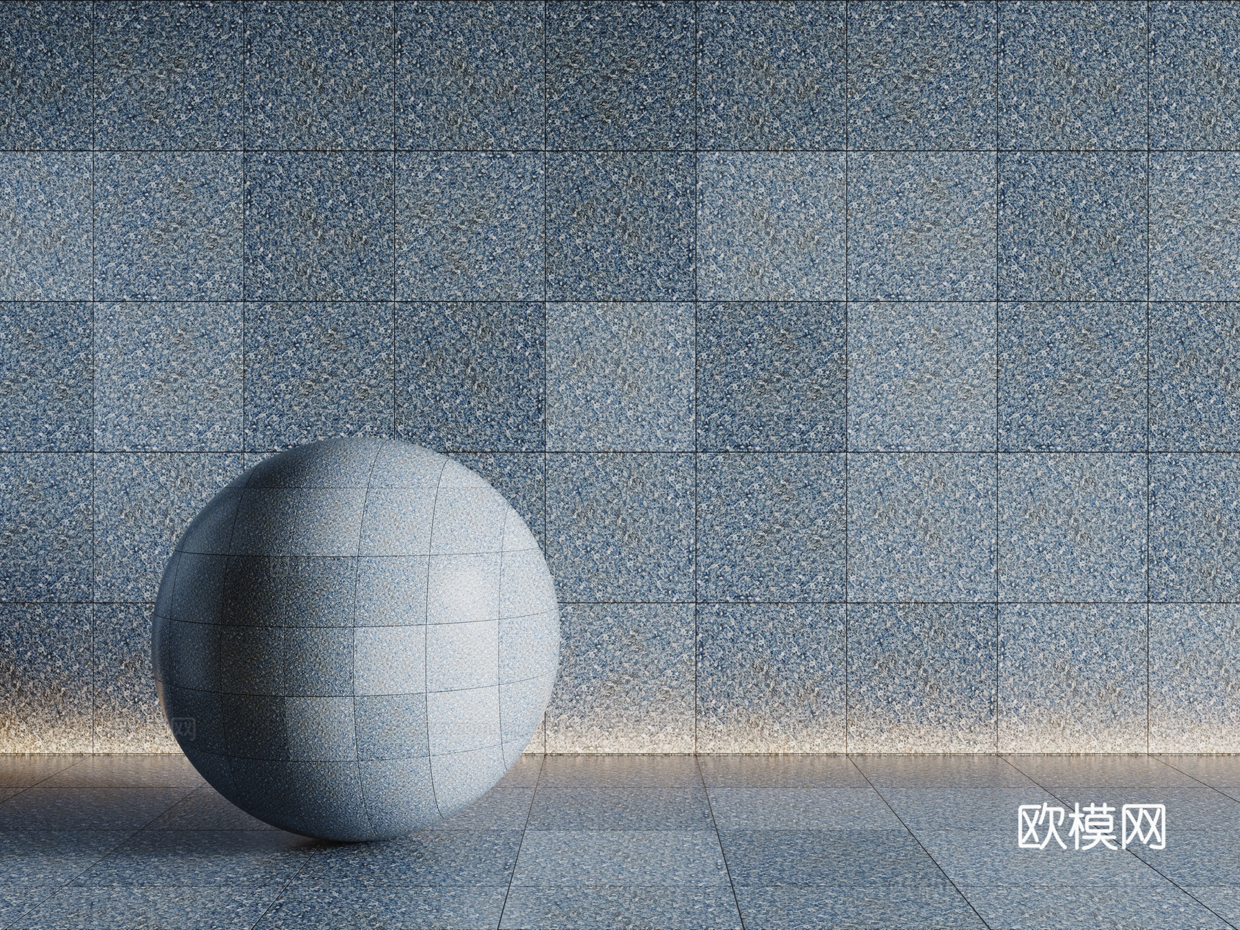 现代蓝色瓷砖 厨房瓷砖 洗手间瓷砖 地砖 墙砖su模型