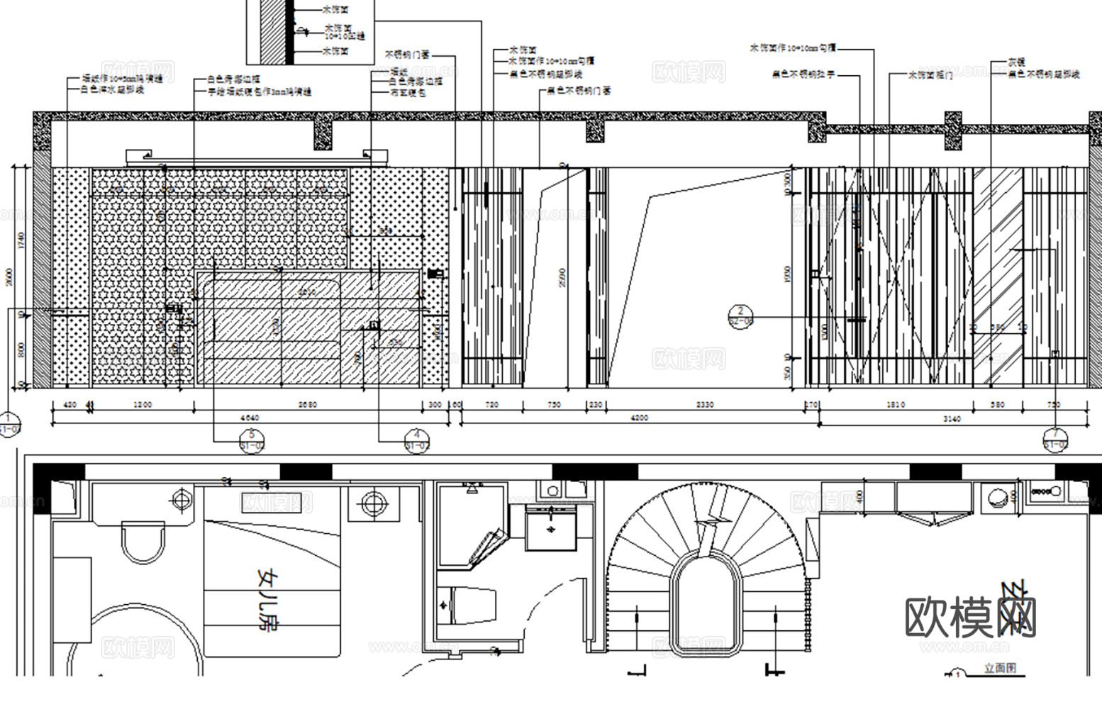 7套新中式别墅住宅大平层样板间CAD施工图效果图实景图cad施工图
