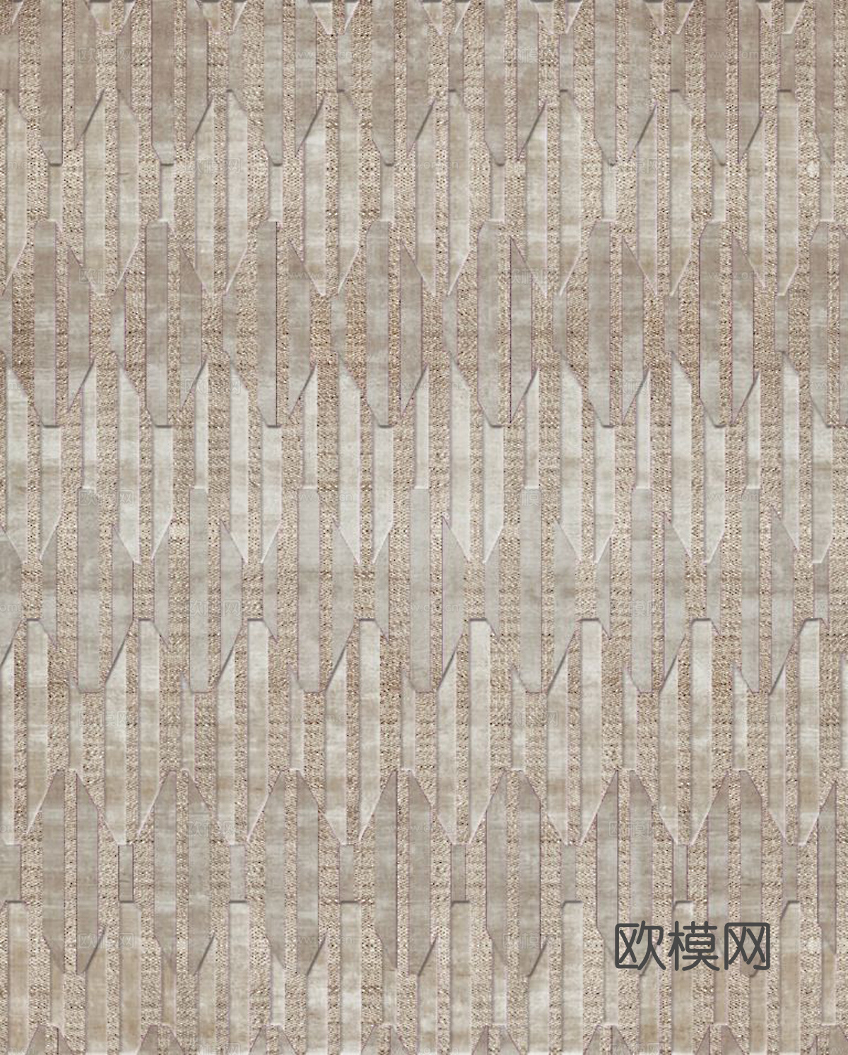 现代轻奢条纹地毯 绒布条纹地毯