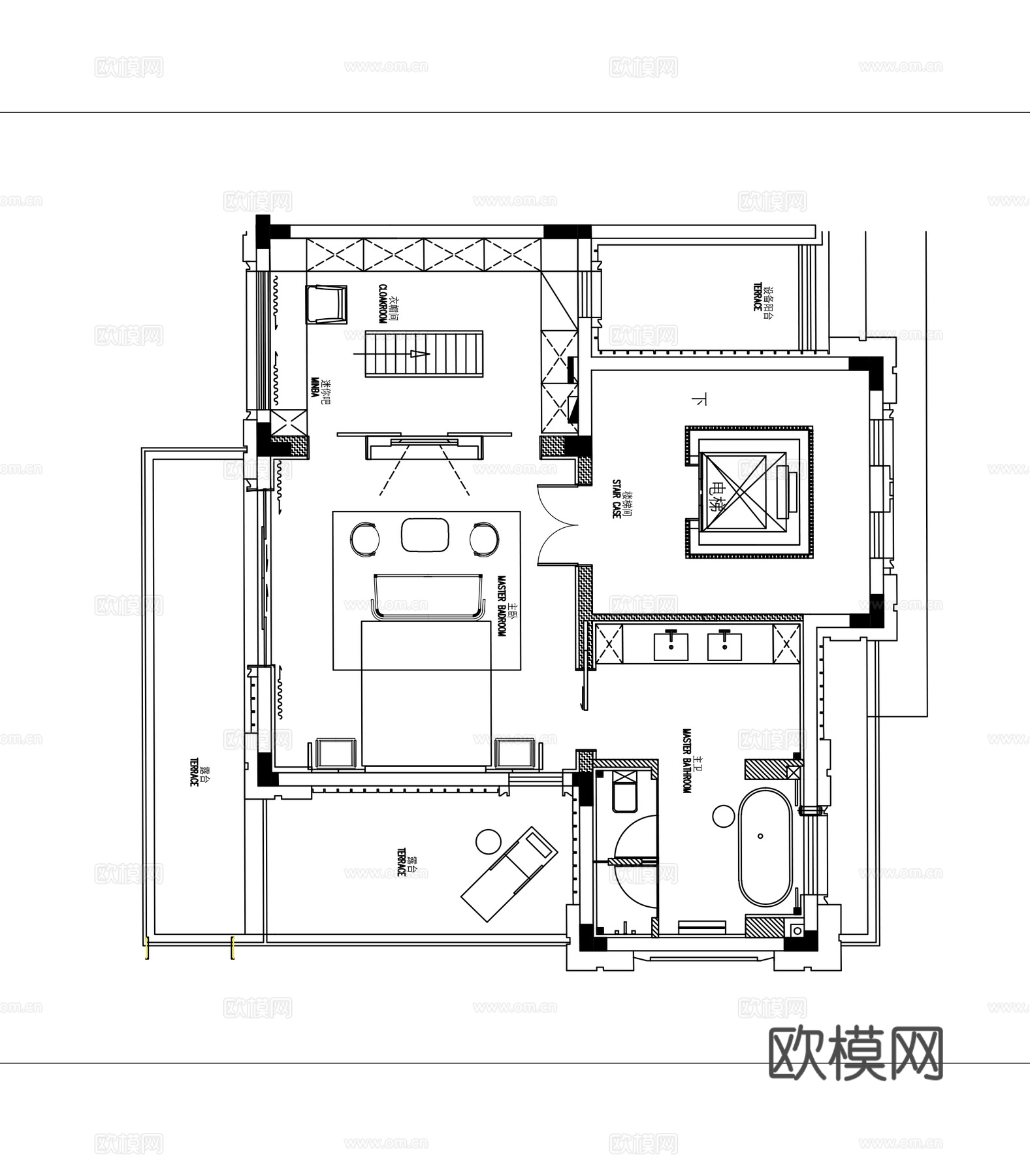 别墅 样板间 最新全套施工图合集cad施工图