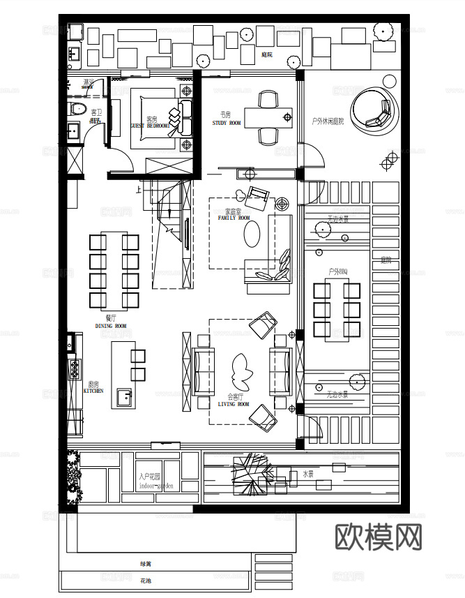 高端别墅 最新全套施工图 效果图合集cad施工图