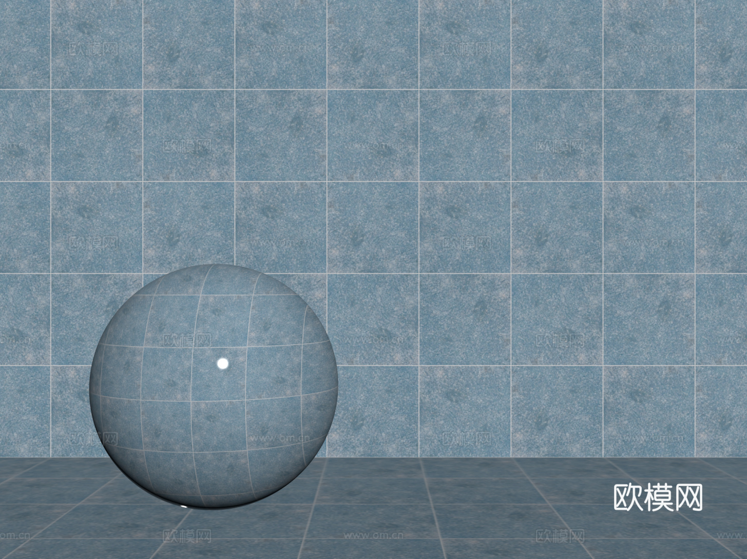 现代蓝色瓷砖 厨房瓷砖 洗手间瓷砖 地砖 墙砖su模型