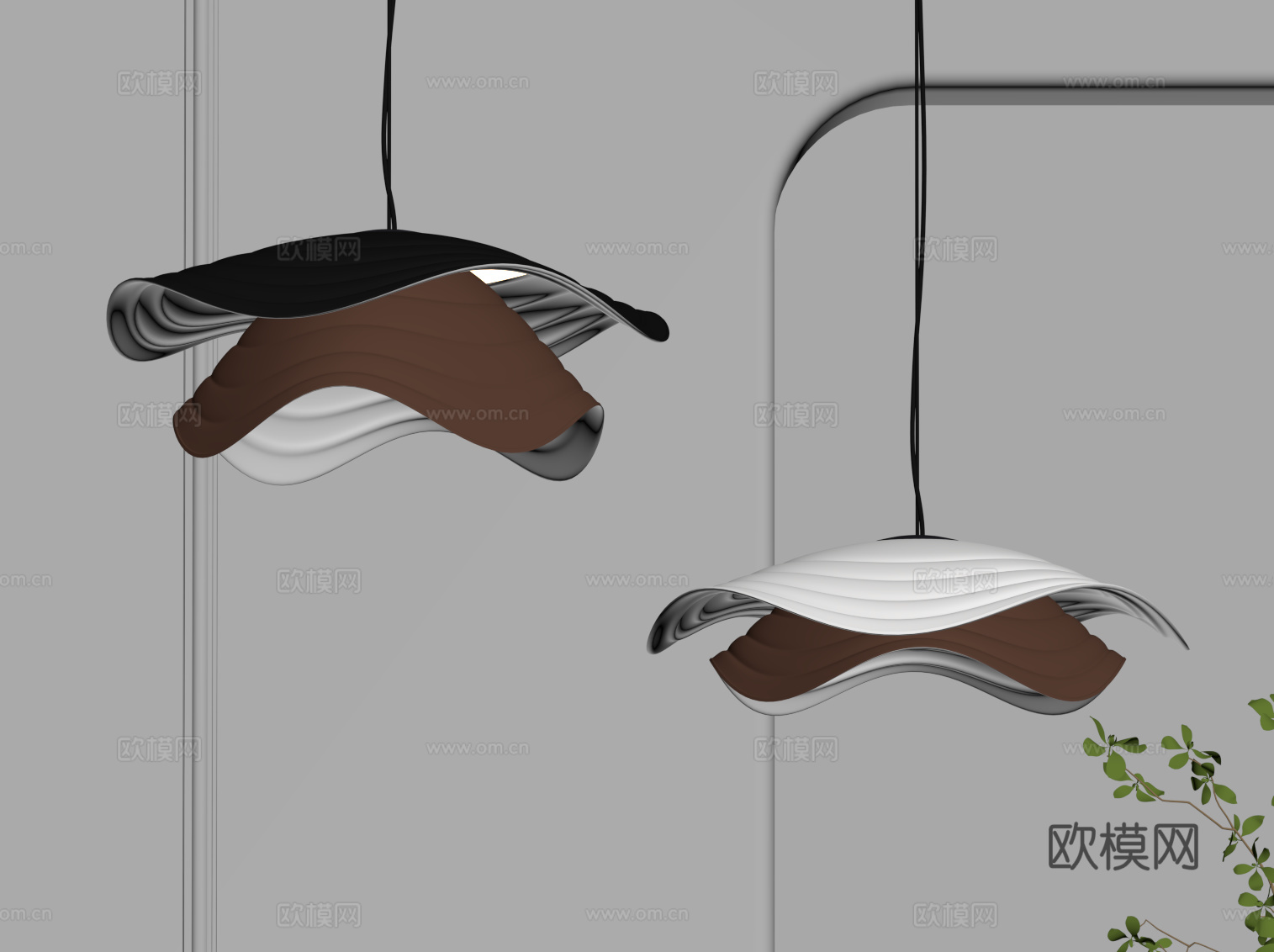 现代意式吊灯su模型