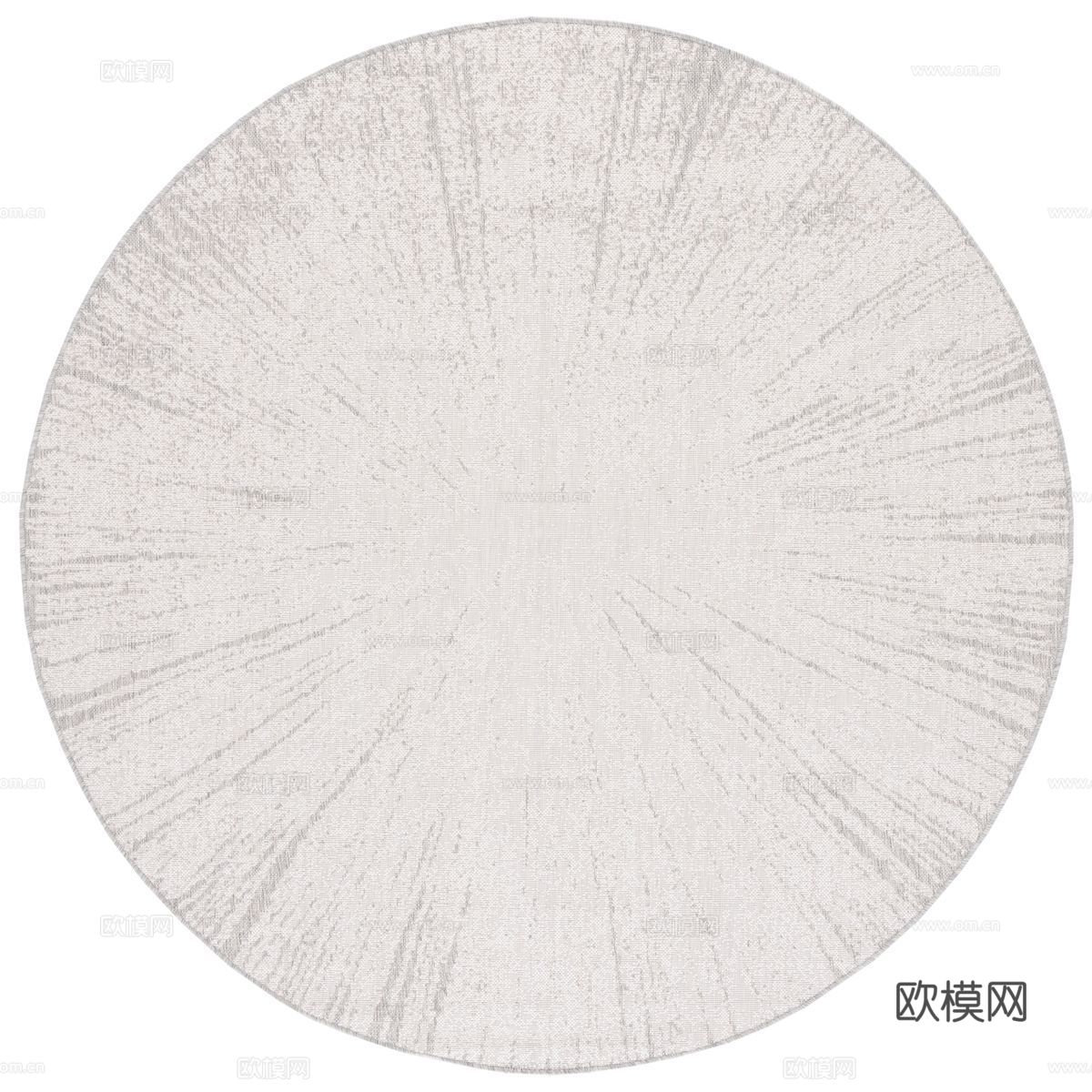 现代奶油风圆形地毯贴图