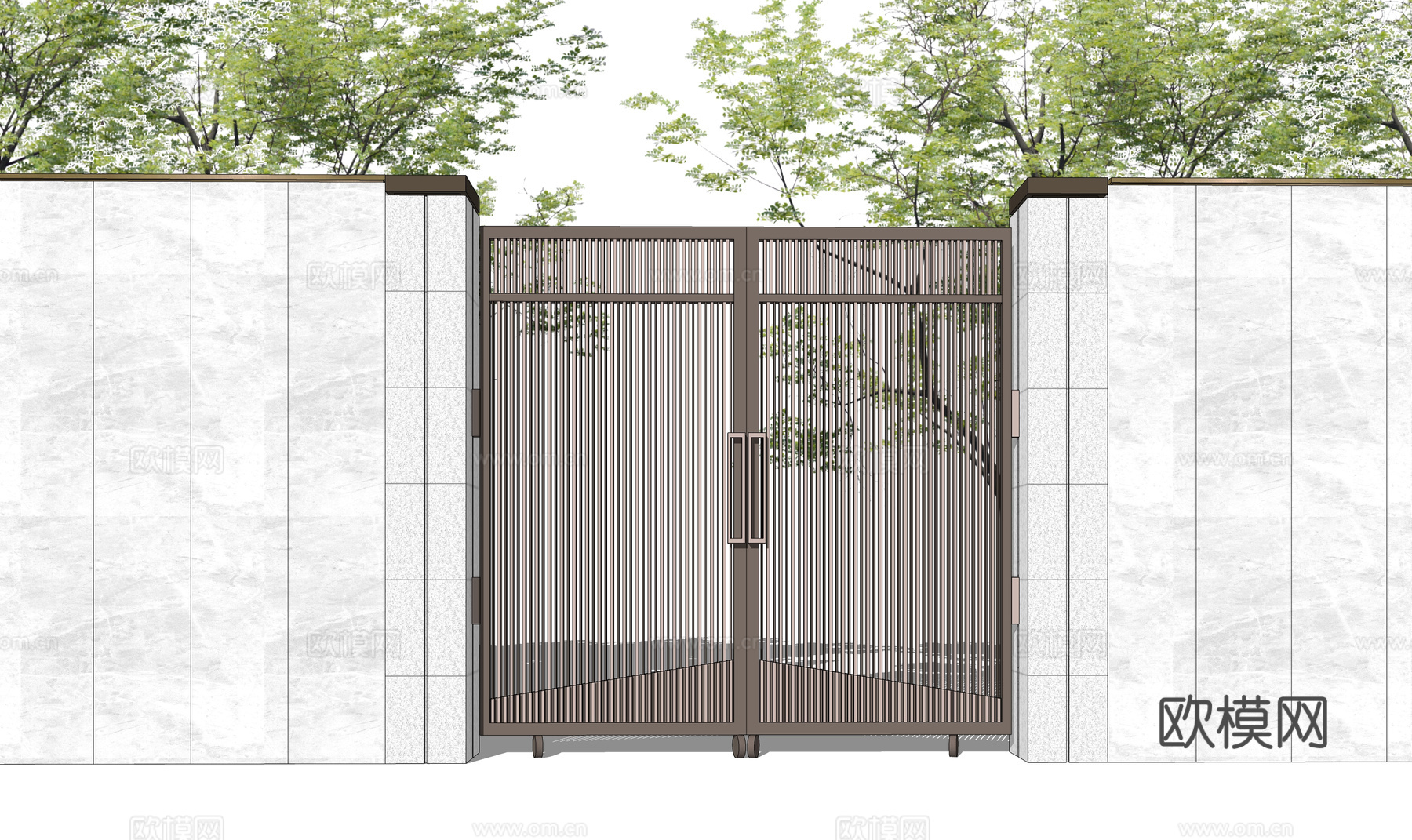 阳光房 草坪灯 景观 屋顶花园 露台 微景观 水池su模型