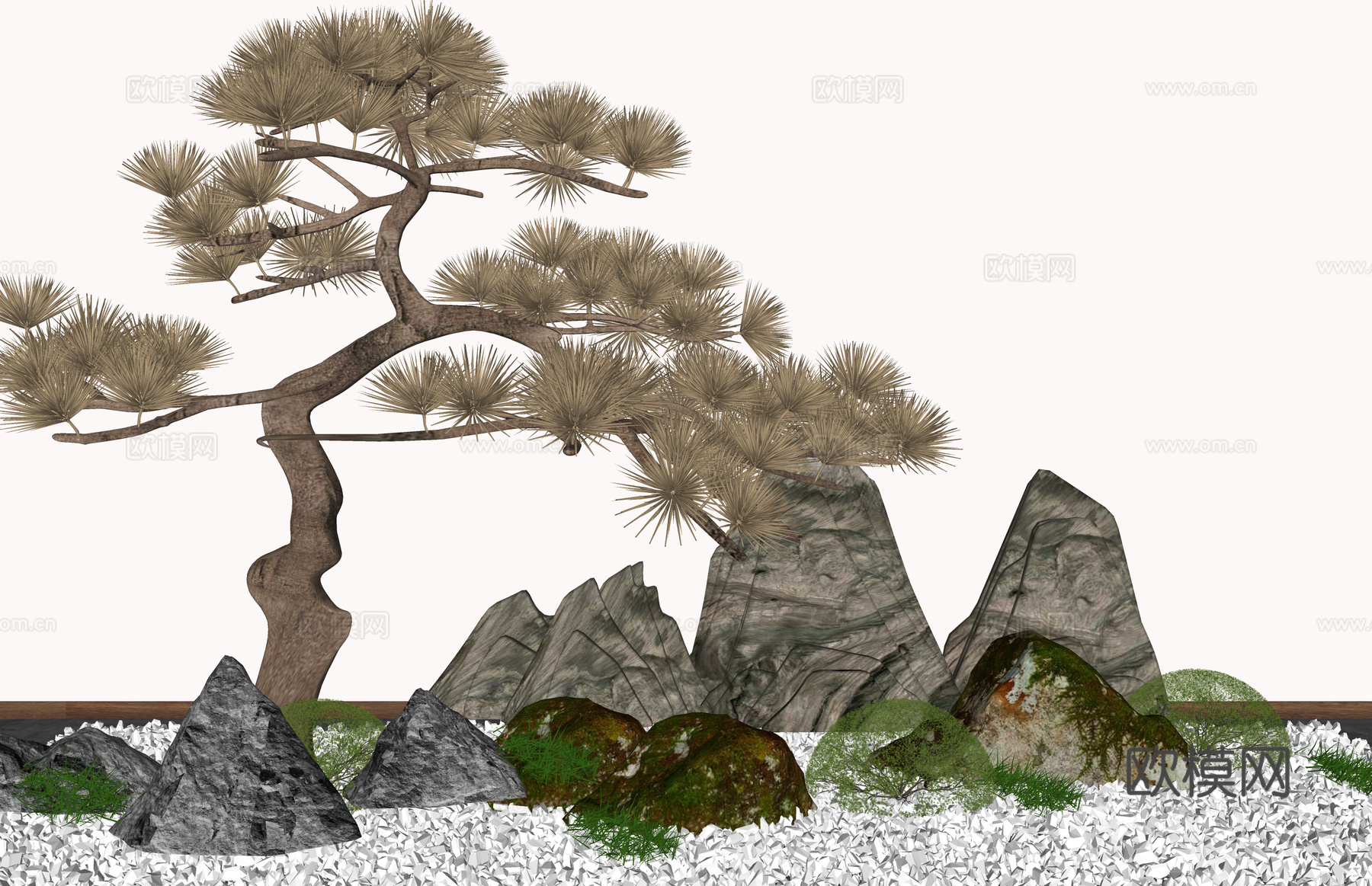 微景观 室内景观 水景 景观 庭院 阳光房 屋顶花园su模型