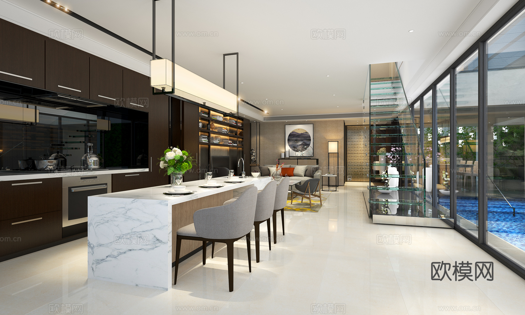 高端别墅 最新全套施工图 效果图合集cad施工图