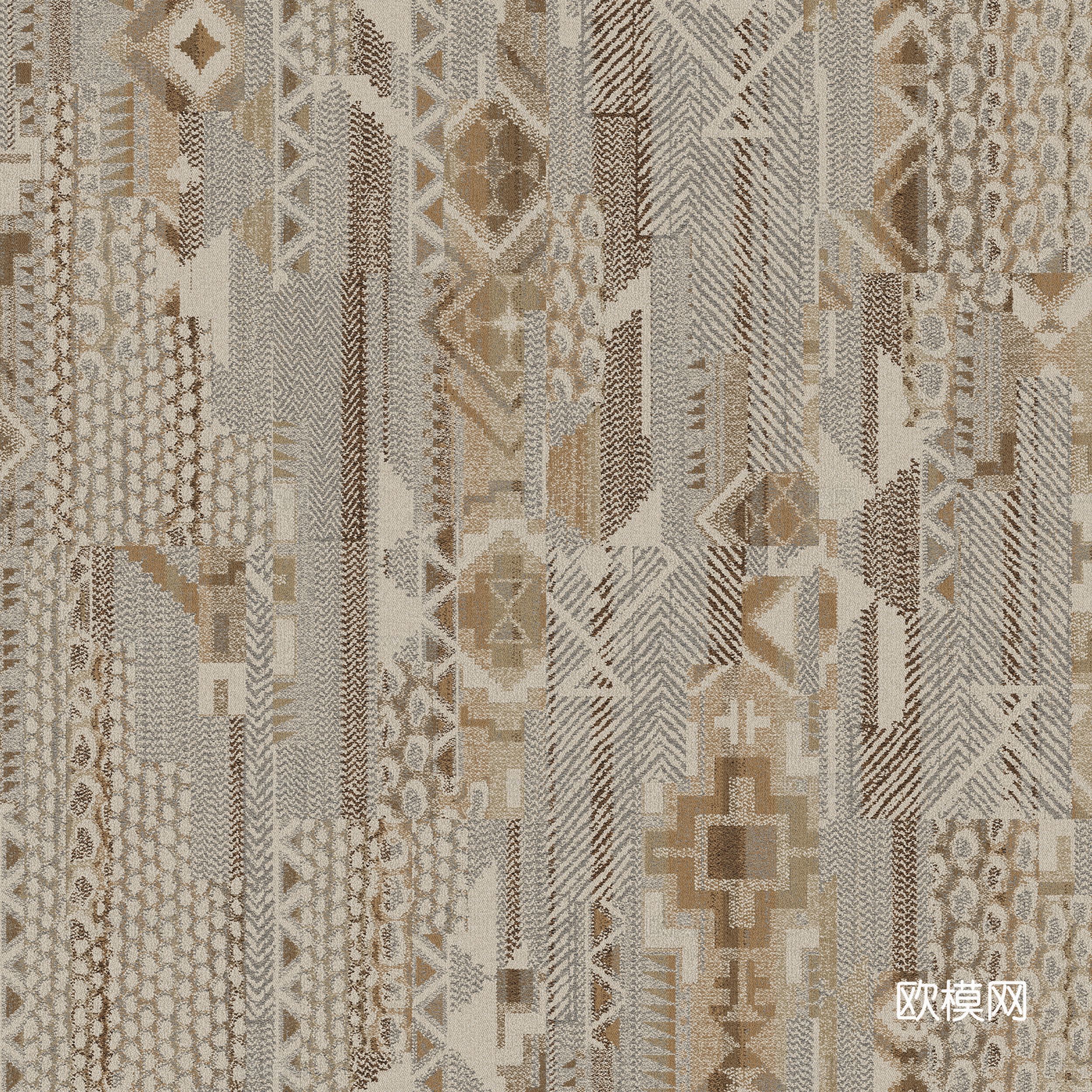 现代条纹地毯贴图