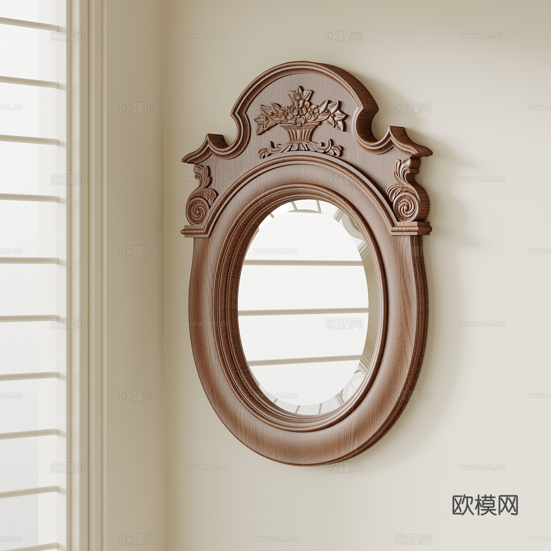 中古风镜子su模型