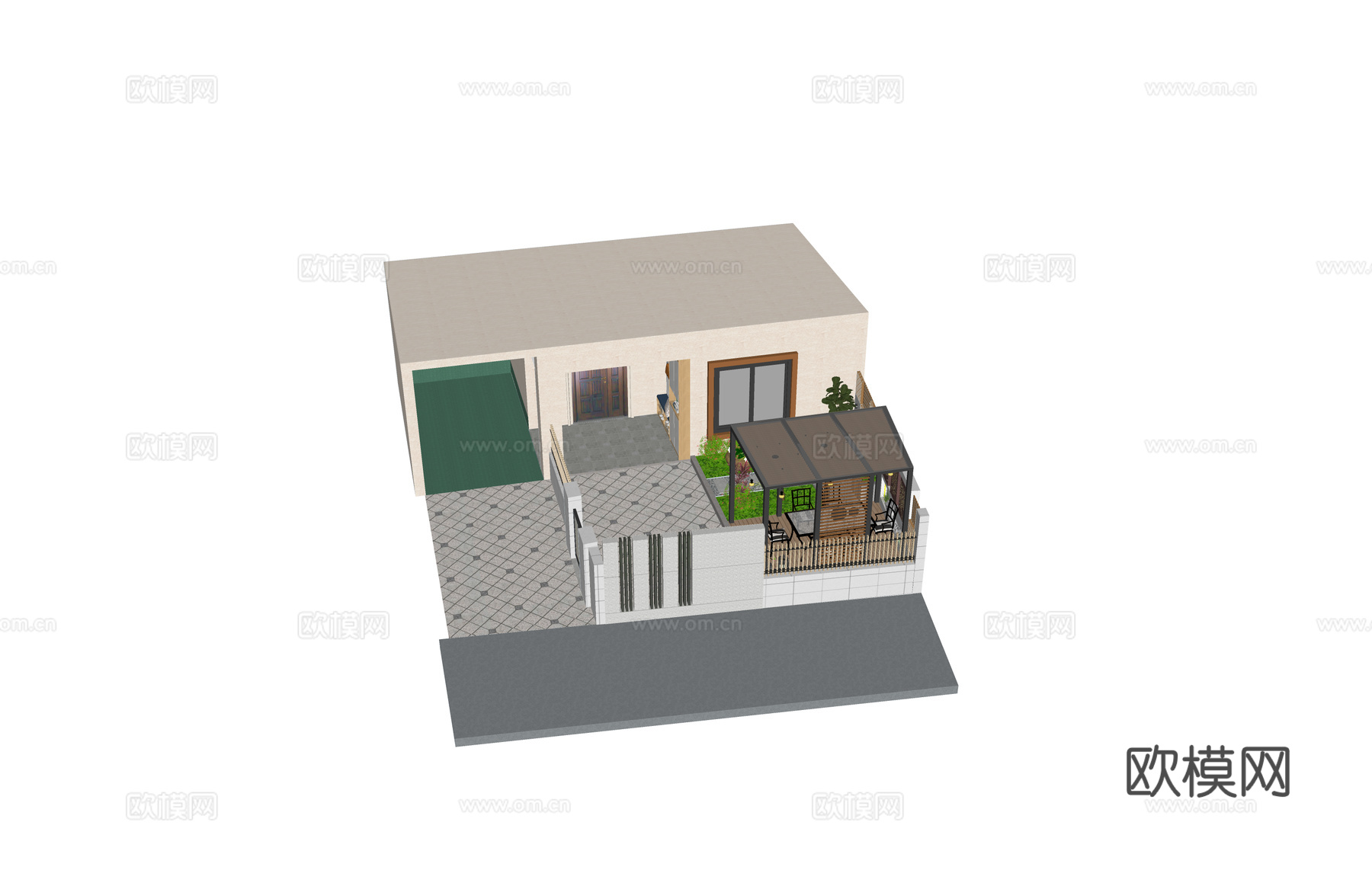 微景观 室内景观 水景 景观 庭院 阳光房 屋顶花园su模型