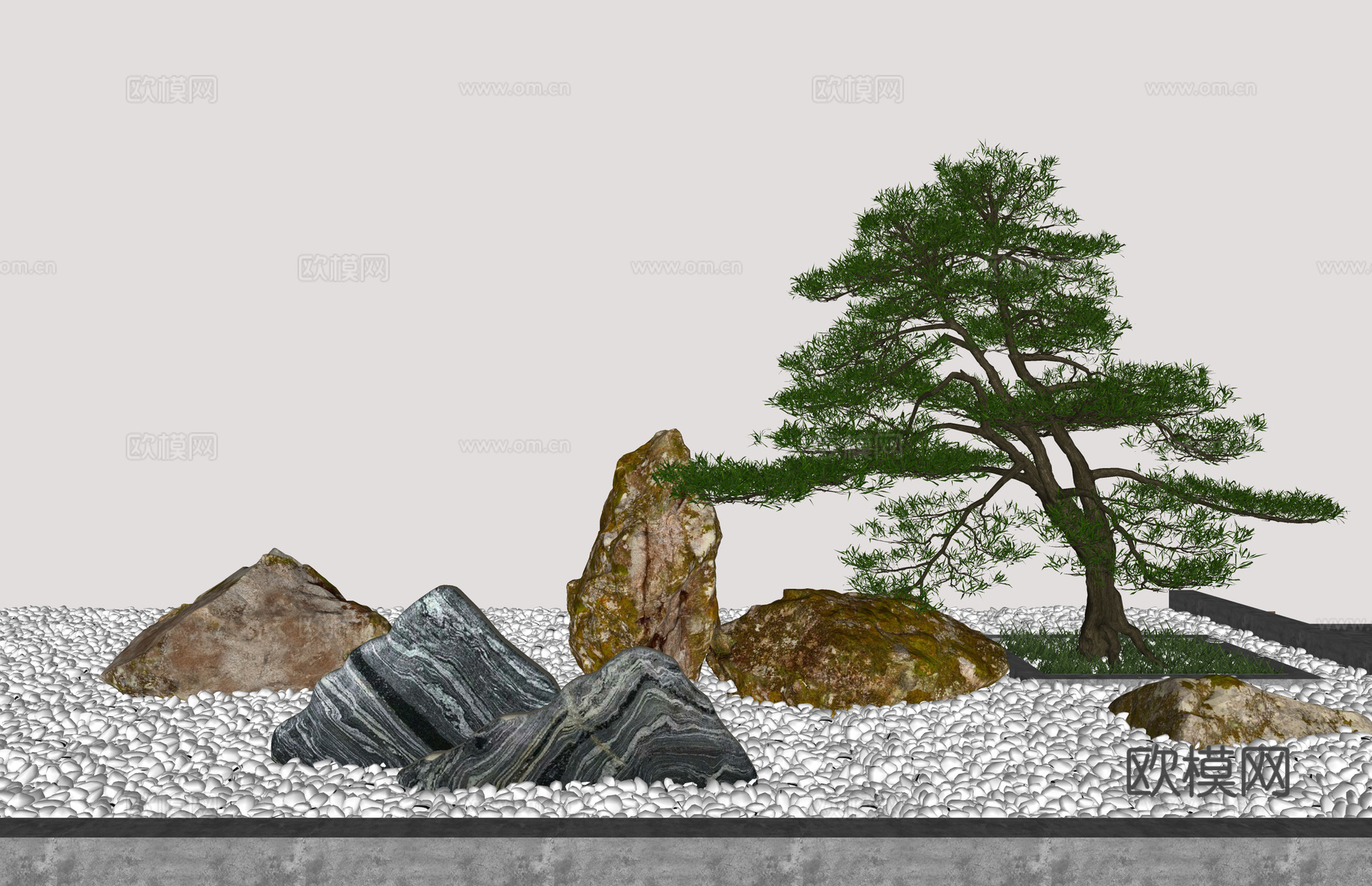 微景观 室内景观 水景 景观 庭院 阳光房 屋顶花园su模型