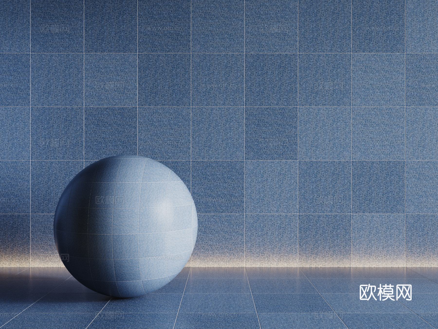 现代蓝色瓷砖 厨房瓷砖 洗手间瓷砖 地砖 墙砖su模型